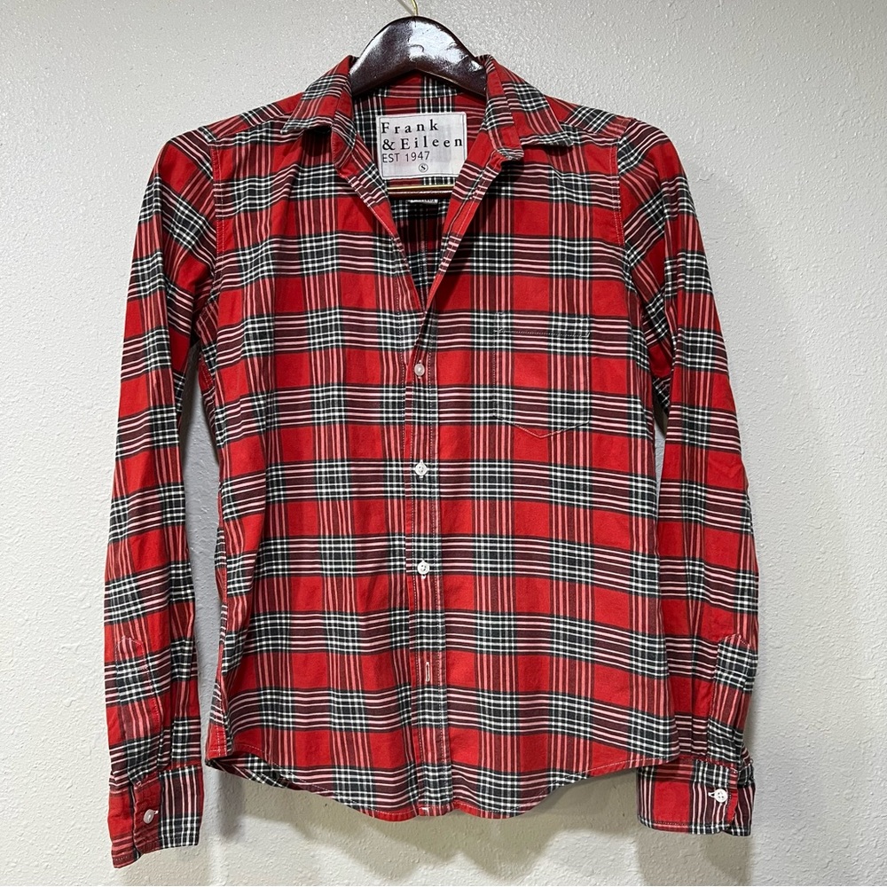 Frank & Eileen Red and Black Plaid Button Down Shirt